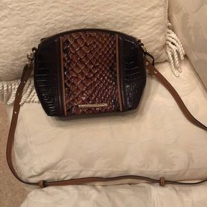 Stylish Designer Brahmin two tone brown designer bag